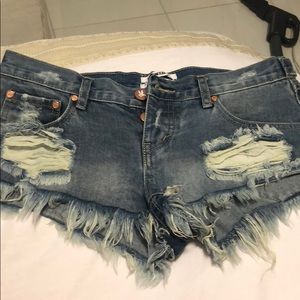 Denim shorts